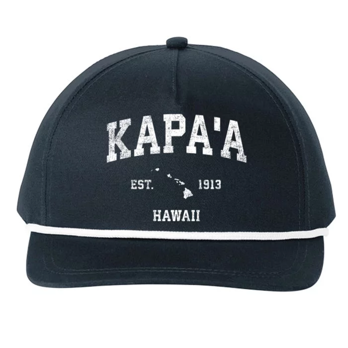 KapaA Hawaii Hi Vintage Sports Snapback Five-Panel Rope Hat