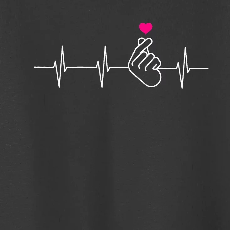 Kpop Heartbeat Hand Heart Korean Pop Music Gift Toddler T-Shirt