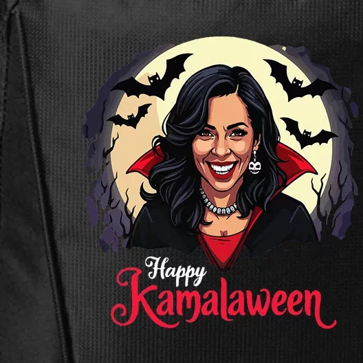 Kamala Harris Happy Kamalaween Pumpkin Ghost Vote City Backpack