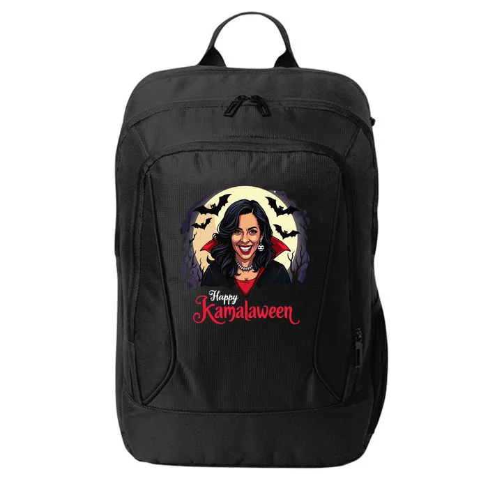 Kamala Harris Happy Kamalaween Pumpkin Ghost Vote City Backpack