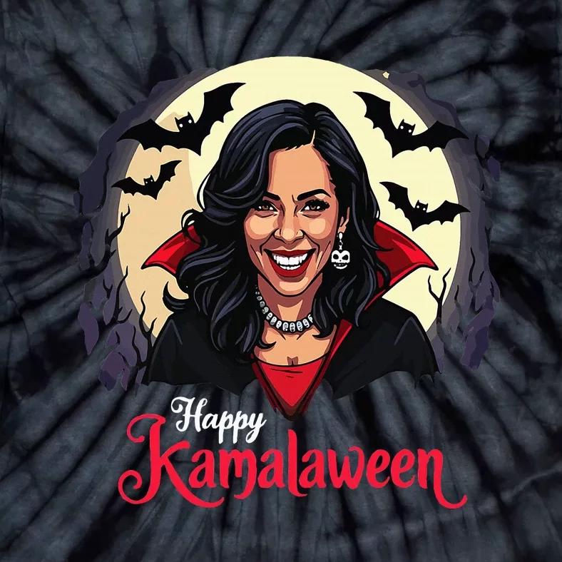 Kamala Harris Happy Kamalaween Pumpkin Ghost Vote Tie-Dye T-Shirt