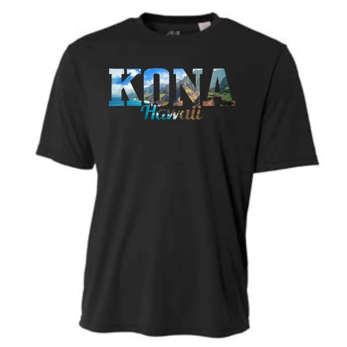 Kona Hawaii Hawaiian Islands Surf Surfing Surfer Gift Cooling Performance Crew T-Shirt