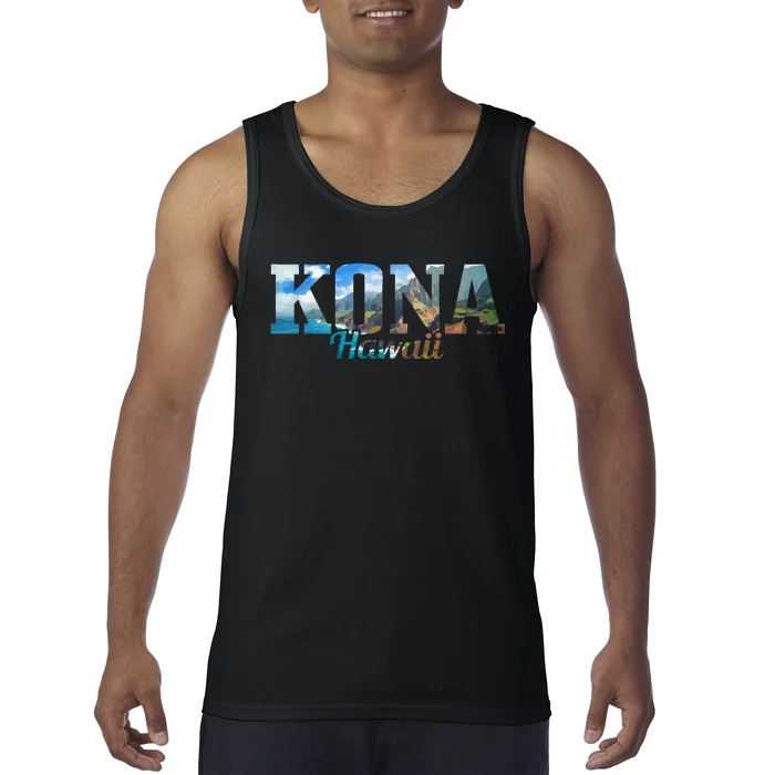 Kona Hawaii Hawaiian Islands Surf Surfing Surfer Gift Tank Top