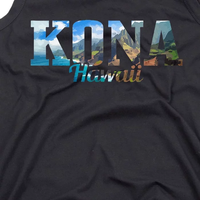 Kona Hawaii Hawaiian Islands Surf Surfing Surfer Gift Tank Top