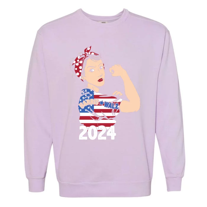 Kamala Harris Inspired Strength Graphic Garment-Dyed Sweatshirt