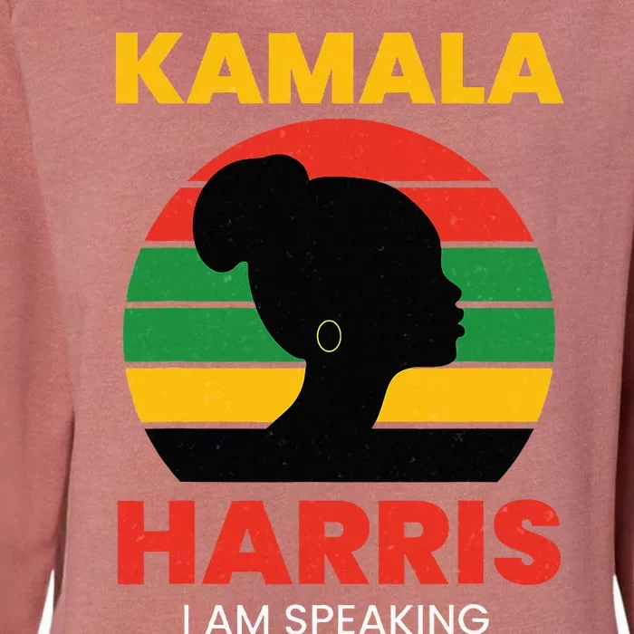 Kamala Harris I Am Speaking Black Woman President Vote 2024 Womens California Wash Sweatshirt