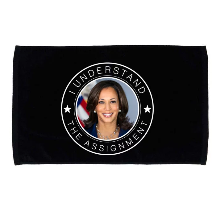 Kamala Harris I Understand The Assignment 2024 Election Emblem Microfiber Hand Towel