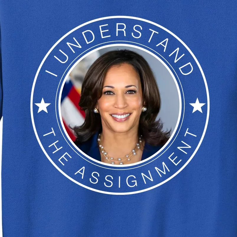 Kamala Harris I Understand The Assignment 2024 Election Emblem Tall Sweatshirt