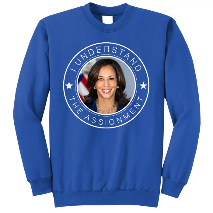 Kamala Harris I Understand The Assignment 2024 Election Emblem Tall Sweatshirt