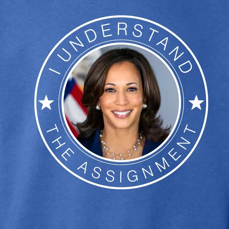 Kamala Harris I Understand The Assignment 2024 Election Emblem Toddler Hoodie