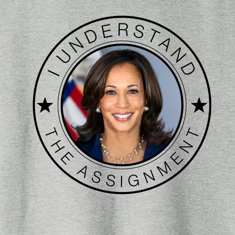 Kamala Harris I Understand The Assignment 2024 Election Emblem Women's Crop Top Tee