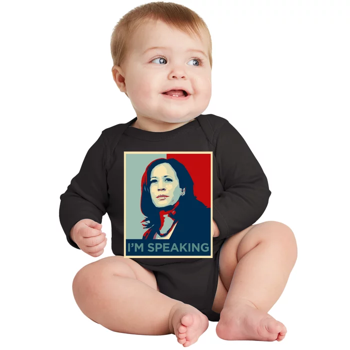 Kamala Harris Im Speaking Quote Joe Biden 2020 Baby Long Sleeve Bodysuit