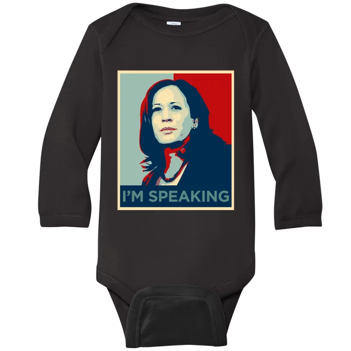 Kamala Harris Im Speaking Quote Joe Biden 2020 Baby Long Sleeve Bodysuit