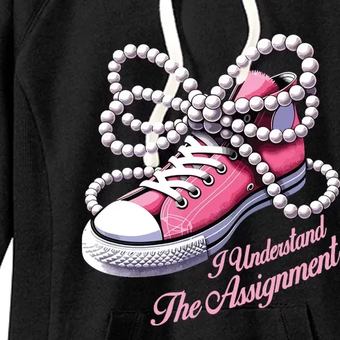 Kamala Harris I Understand The Assignment Shoes Pearl Women's Fleece Hoodie