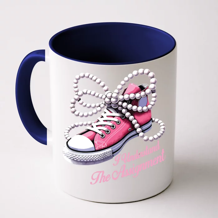 Kamala Harris I Understand The Assignment Shoes Pearl Front & Back Coffee Mug