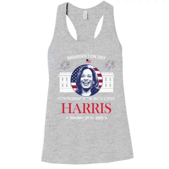 Kamala Harris Inauguration Day 2025 Madam 47th President 47 Women's Racerback Tank