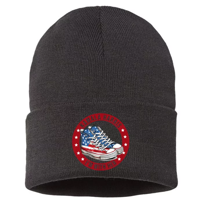 Kamala Harris Im With Her Patriotic Sustainable Knit Beanie