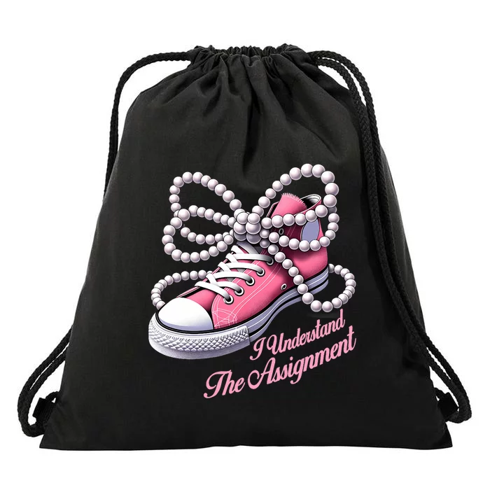 Kamala Harris I Understand The Assignment Shoes & Pearl Drawstring Bag