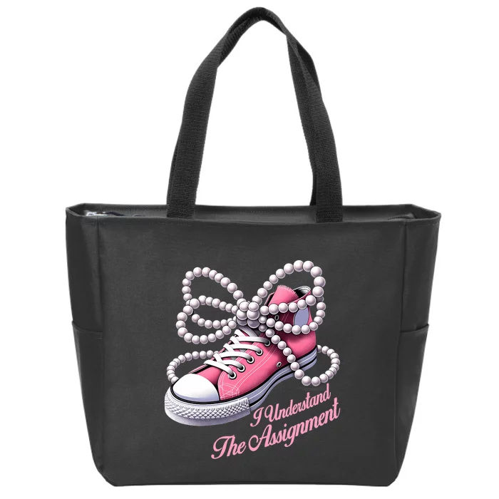 Kamala Harris I Understand The Assignment Shoes & Pearl Zip Tote Bag