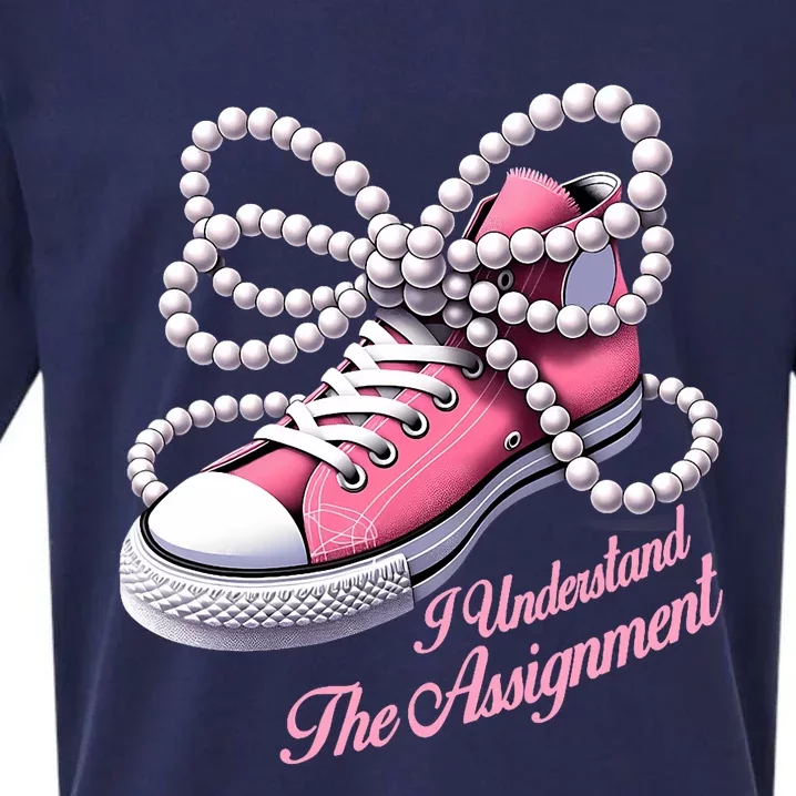 Kamala Harris I Understand The Assignment Shoes & Pearl Sueded Cloud Jersey T-Shirt