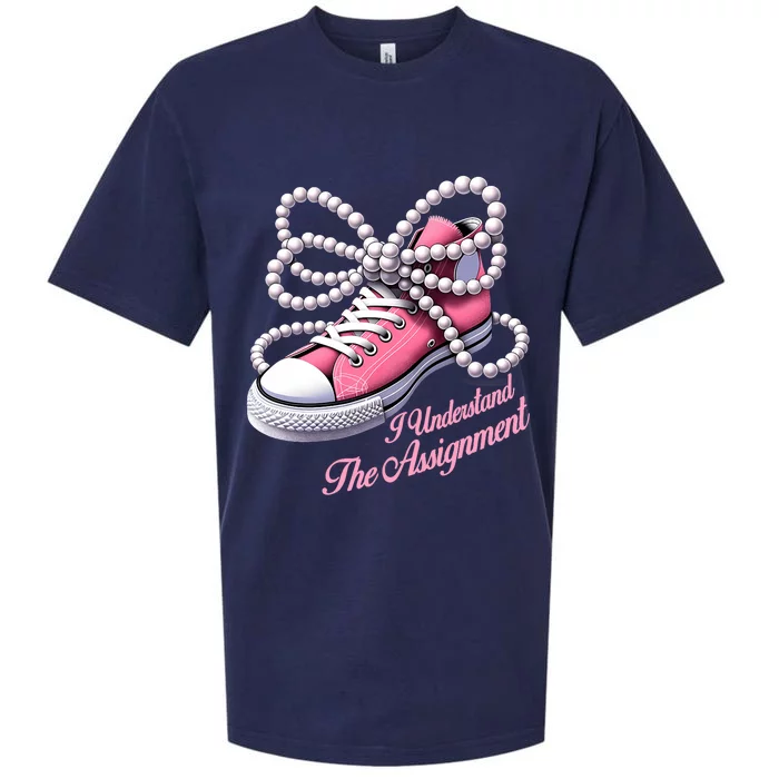 Kamala Harris I Understand The Assignment Shoes & Pearl Sueded Cloud Jersey T-Shirt