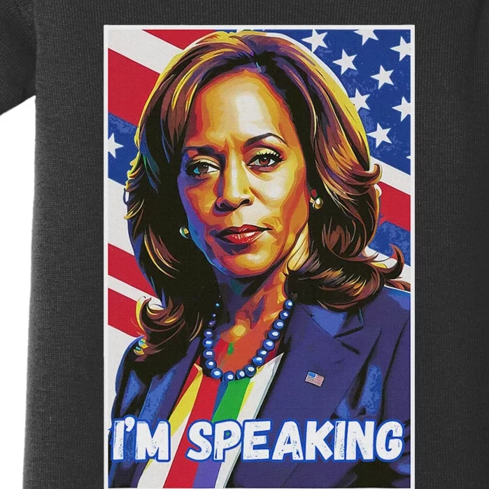 Kamala Harris IM Speaking Quote Baby Bodysuit