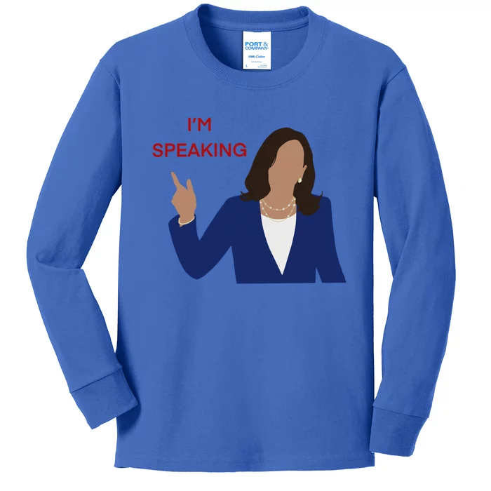 Kamala Harris I’M Speaking Meaningful Gift Kids Long Sleeve Shirt