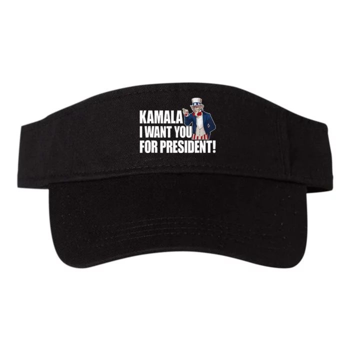 Kamala Harris I Want You For President 2024 Valucap Bio-Washed Visor