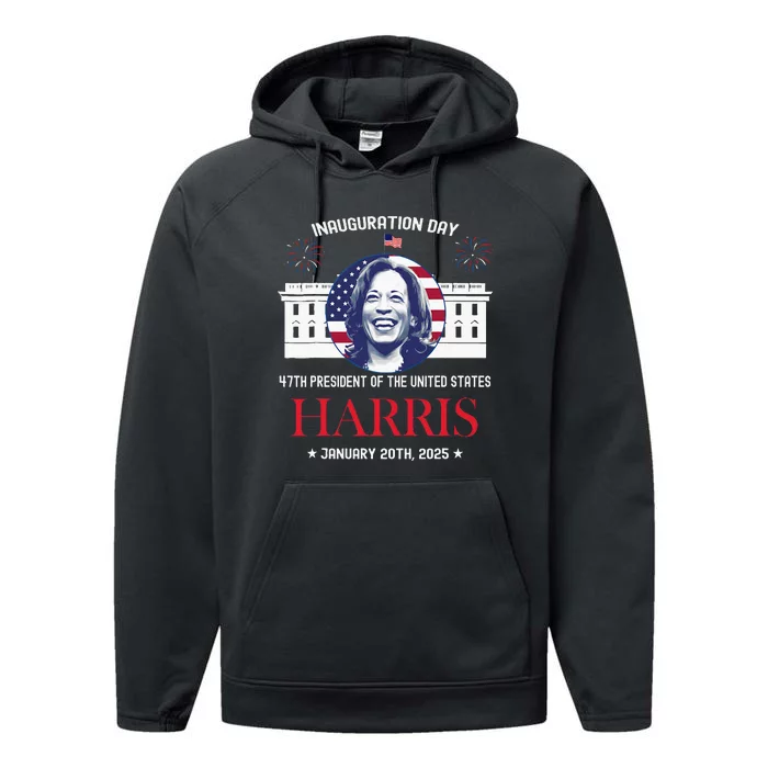 Kamala Harris Inauguration Day 2025 Madam 47th President 47 Performance Fleece Hoodie