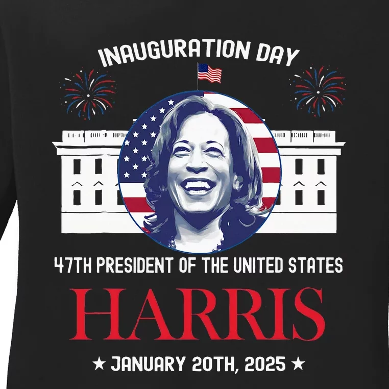 Kamala Harris Inauguration Day 2025 Madam 47th President 47 Ladies Long Sleeve Shirt