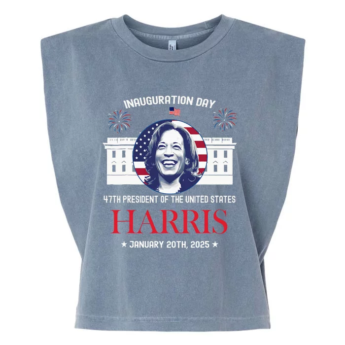 Kamala Harris Inauguration Day 2025 Madam 47th President 47 Garment-Dyed Women's Muscle Tee