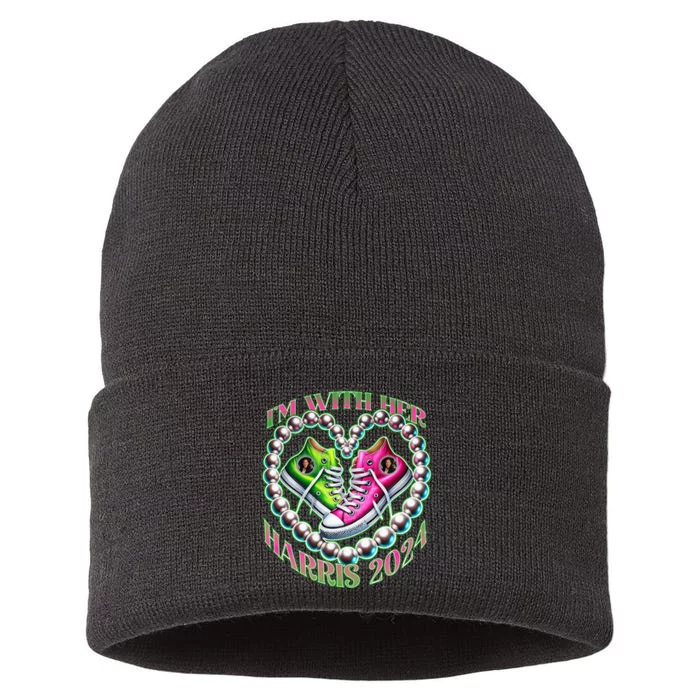 Kamala Harris Im With Her Aka Sorors Sustainable Knit Beanie