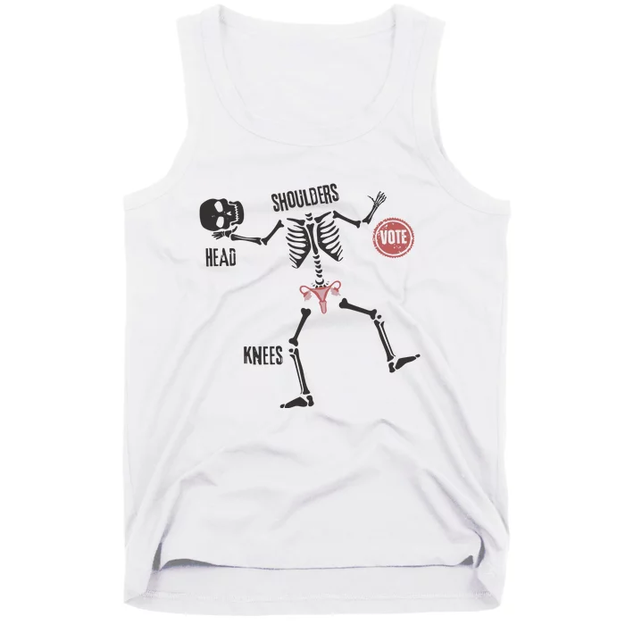 Kamala Harris Inspired Skeleton Voting Feminist & Halloween Tank Top