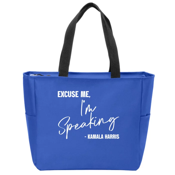 Kamala Harris IM Speaking Empowering S Voice Gift Zip Tote Bag