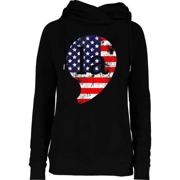 Kamala Harris Inauguration Comma La Madam Vice President Womens Funnel Neck Pullover Hood