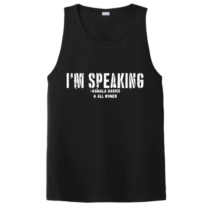 Kamala Harris IM Speaking Great Gift Performance Tank