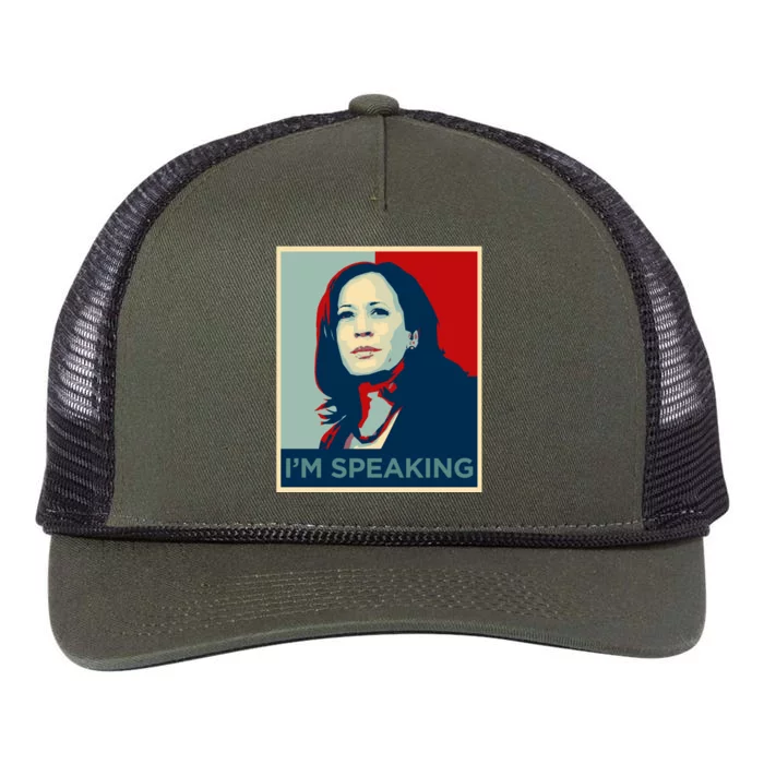 Kamala Harris Im Speaking Quote Joe Biden Retro Rope Trucker Hat Cap