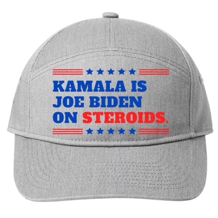 Kamala Harris Is Joe Biden On Steroids Funny Debate 7-Panel Snapback Hat