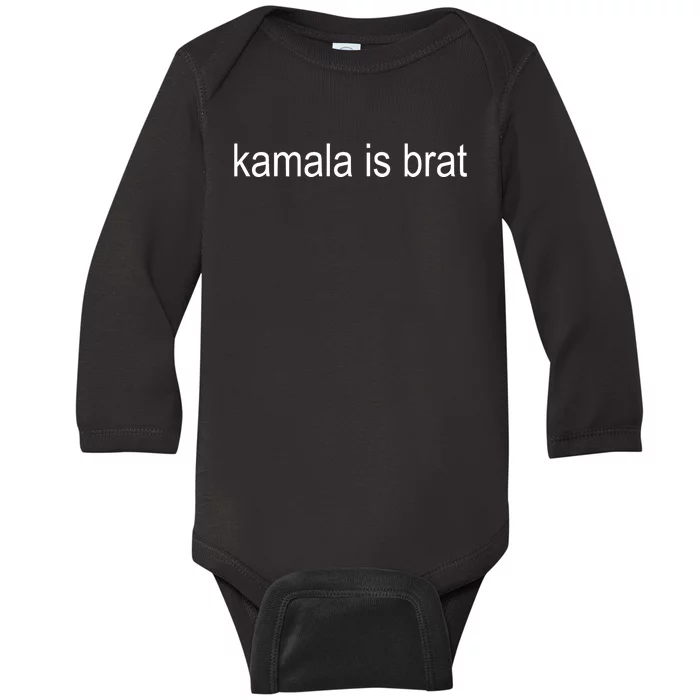 Kamala Harris Is Brat Baby Long Sleeve Bodysuit