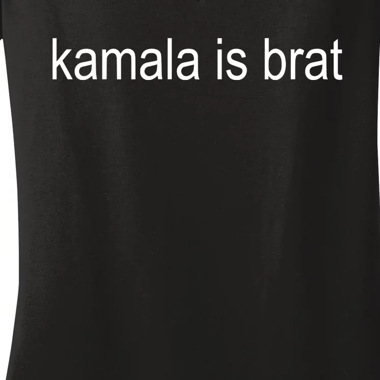 Kamala Harris Is Brat Women's V-Neck T-Shirt