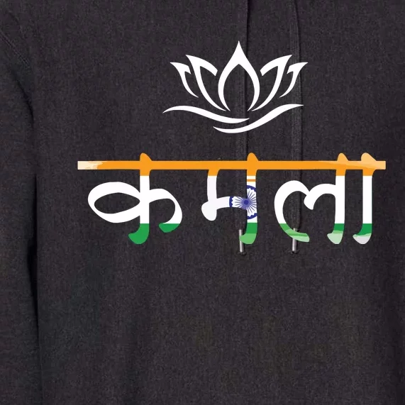 Kamala Harris Indian Roots Hindi Lotus Premium Hoodie