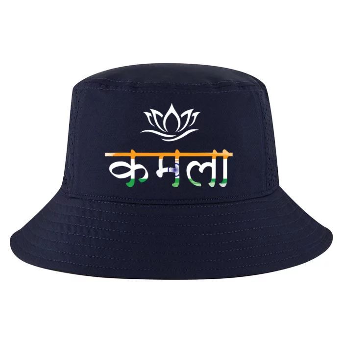 Kamala Harris Indian Roots Hindi Lotus Cool Comfort Performance Bucket Hat