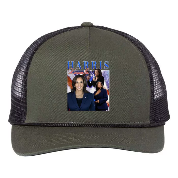 Kamala Harris Inspirational Montage Retro Rope Trucker Hat Cap