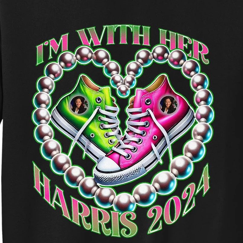 Kamala Harris Im With Her P.Ink And Green Aka Sorors Gift Sweatshirt