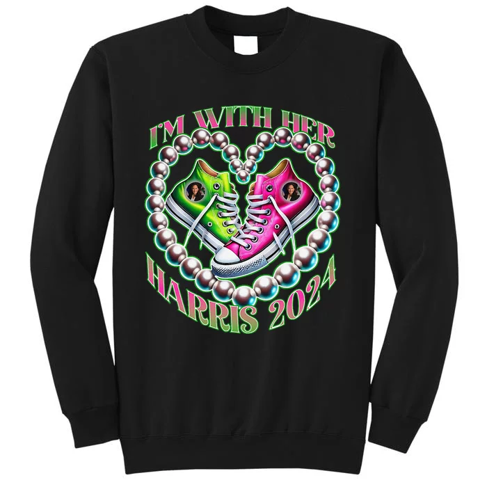 Kamala Harris Im With Her P.Ink And Green Aka Sorors Gift Sweatshirt