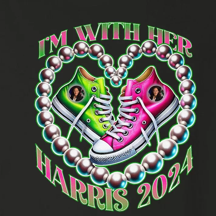 Kamala Harris Im With Her P.Ink And Green Aka Sorors Gift Toddler Long Sleeve Shirt