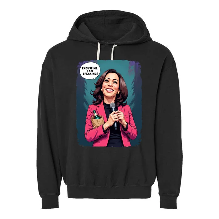 Kamala Harris I Am Speaking Funny Political Weird Meme Meaningful Gift Garment-Dyed Fleece Hoodie