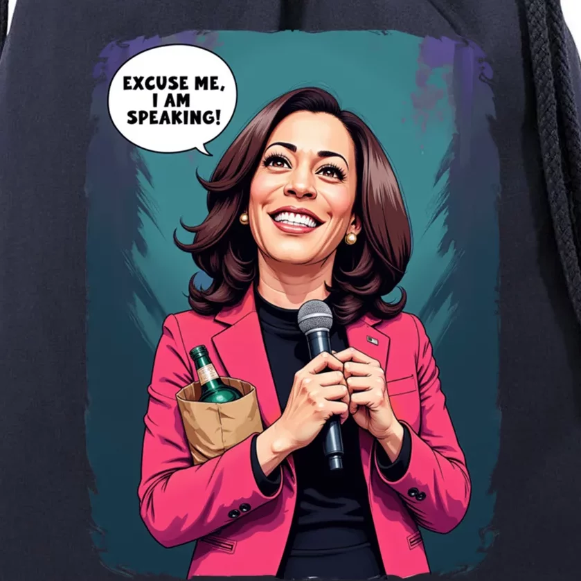 Kamala Harris I Am Speaking Funny Political Weird Meme Meaningful Gift Drawstring Bag