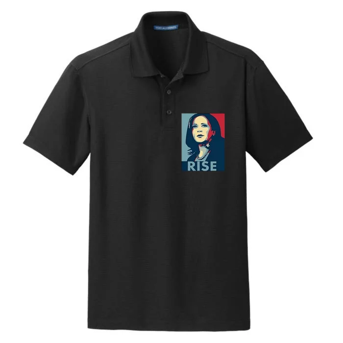 Kamala Harris Iconic 2024 Rise For President Election Dry Zone Grid Performance Polo