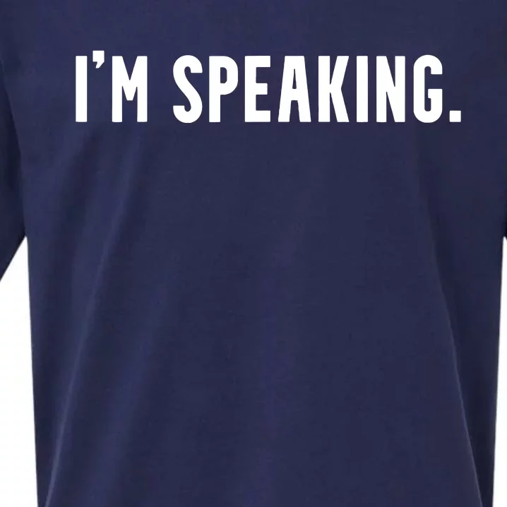 Kamala Harris Im Speaking 2024 Vp Debate Quote Sueded Cloud Jersey T-Shirt